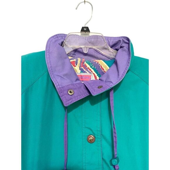 Innovations by Izzi Vintage 80’s Teal Purple Jacket Women’s Size Small - Picture 4 of 12